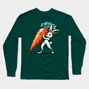 Rabbit Holding A Big Carrot Long Sleeve T-Shirt